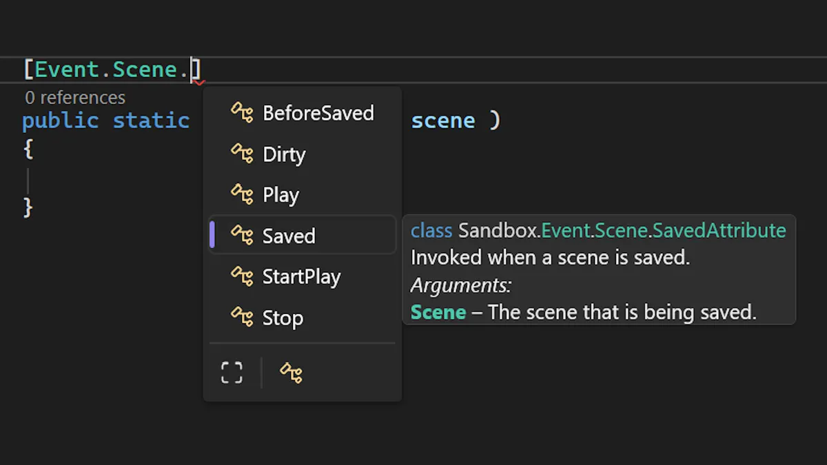Discoverable Editor Events
