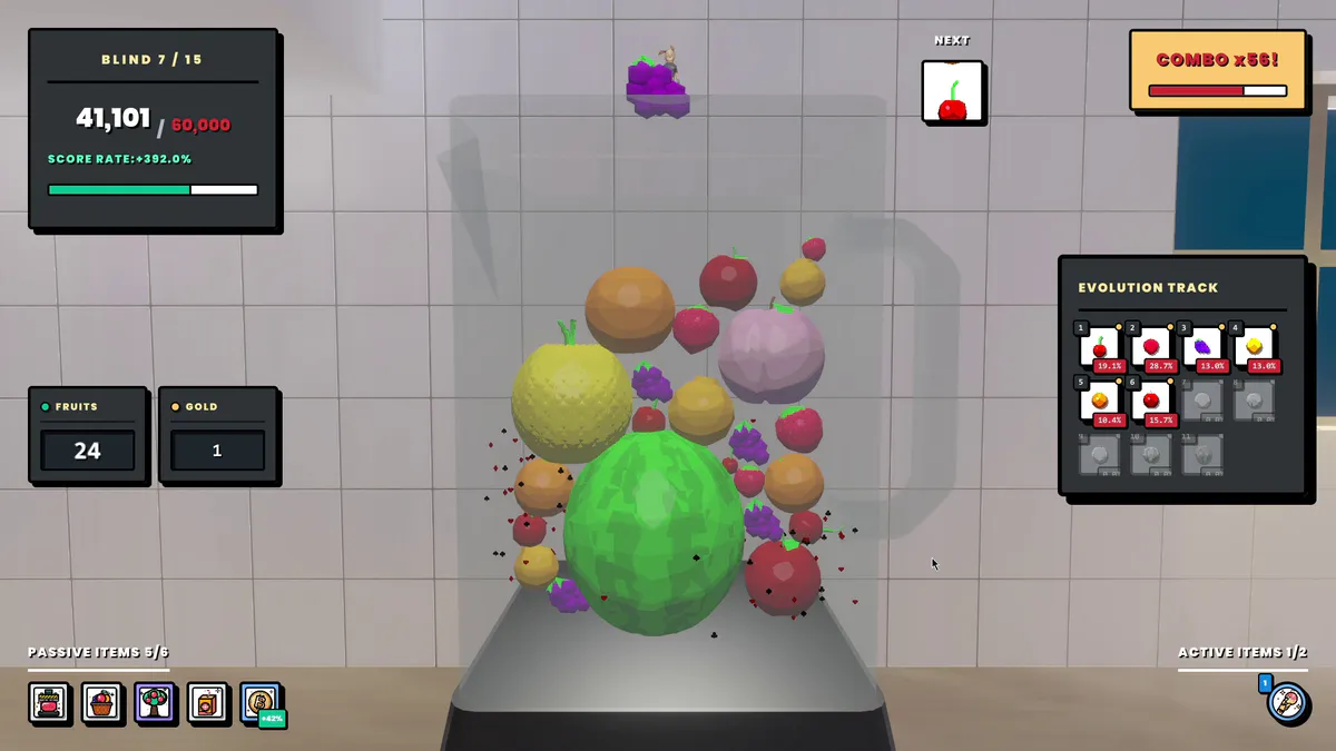 Suikatro: A Suika Roguelite