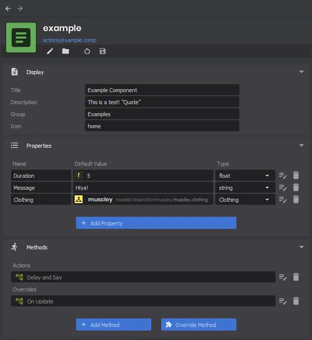 Component Editor