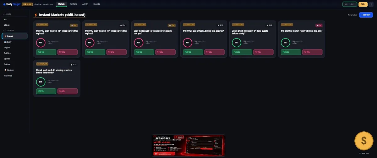 PolyTarget PredictionClicker