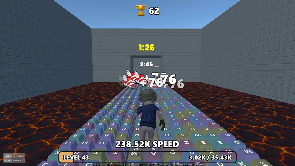 +1 KEYBOARD ESCAPE | GAIN SPEED