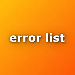 Error List thumbnail